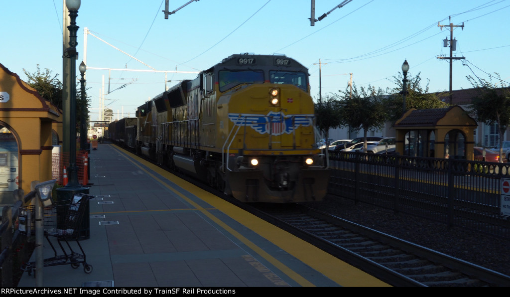 UP 9917 Leads the Mission Bay Local